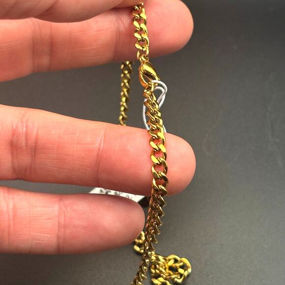 Blackjack BJP176G Mens Gold Stainless Steel Cross Pendant Necklace With CZ NIBWT - Picture 16 of 17